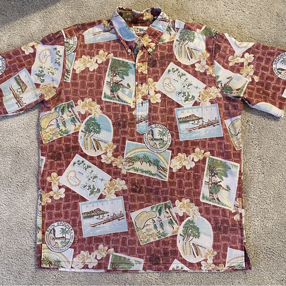 Vintage Reyn Spooner Waikiki Hawaii Aloha Shirt – Size Large 🌺🌴